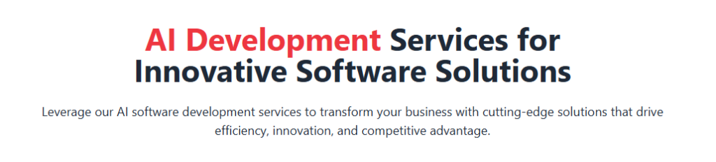 AI Development Services for Innovative Software Solutions, AI Development Services , Innovative Software Solutions
